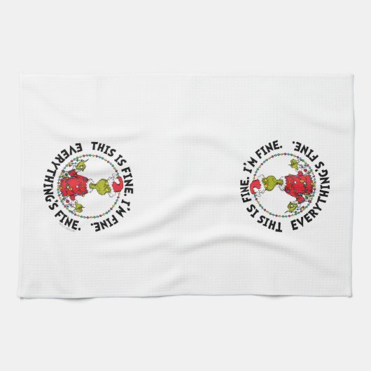 Grinch | Everything's Fine Geschirrtuch (Horizontal)