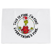 Grinch | Everything's Fine Große Geschenktüte (Vorderseite)