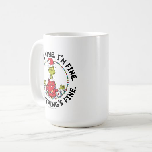Grinch | Everything's Fine Kaffeetasse (Vorderseite Links)