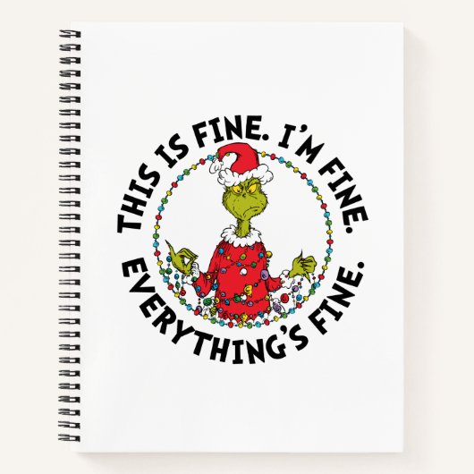 Grinch | Everything's Fine Notizblock (Vorderseite)
