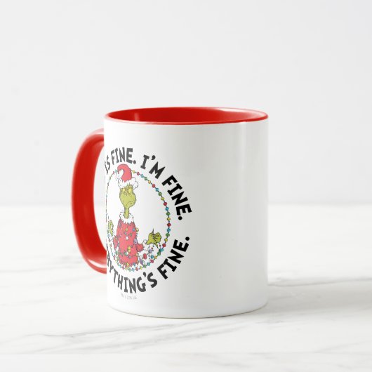 Grinch | Everything's Fine Tasse (Vorderseite Links)