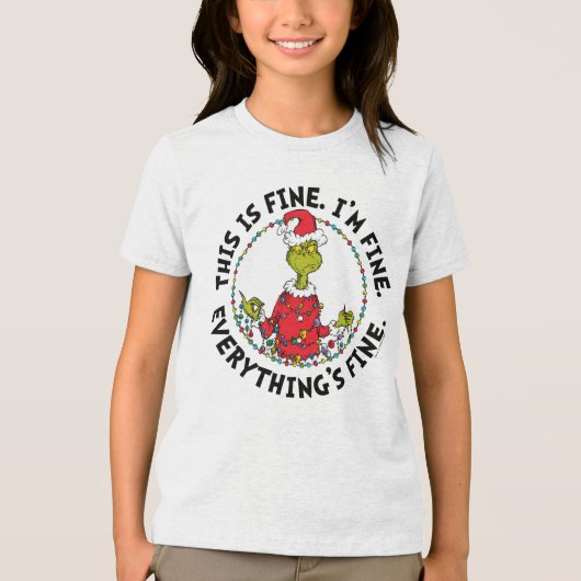 Grinch | Everything's Fine Tri-Blend Shirt (Vorderseite)