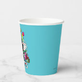 Grinch farbenfrohe Weihnachtsgrafik Pappbecher (Rückseite)