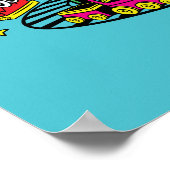 Grinch farbenfrohe Weihnachtsgrafik Poster (Ecke)