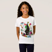 Grinch farbenfrohe Weihnachtsgrafik T-Shirt (Vorne ganz)