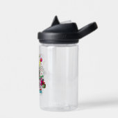 Grinch farbenfrohe Weihnachtsgrafik Trinkflasche (Links)