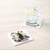 Grinch farbenfrohe Weihnachtsgrafik Untersetzer (Vor Ort)