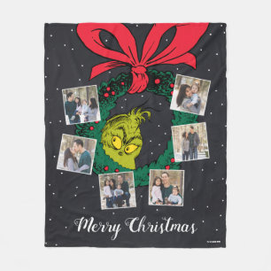 Grinch Frohe Grinchweihnachten Familienfoto Weihna Fleecedecke