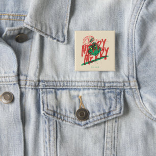 Grinch   Fröhliches Grunge-Grafik Button