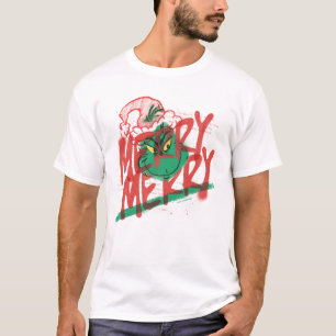 Grinch Fröhliches Grunge-Grafik T-Shirt