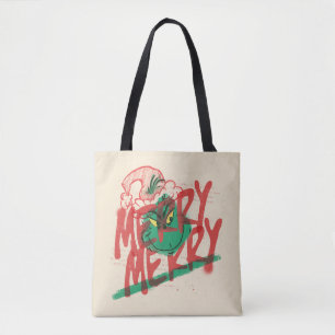 Grinch Fröhliches Grunge-Grafik Tasche