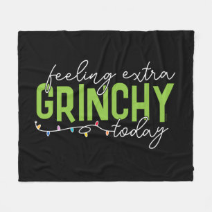 Grinch Fühle Mich Heute Besonders Grinchig Fleecedecke