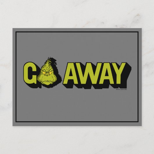 Grinch | Geh weg Postkarte (Vorderseite)