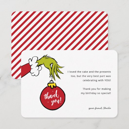 Grinch Gemein One Geburtstag Danke (Vorne/Hinten)