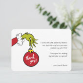 Grinch Gemein One Geburtstag Danke (Stehend Vorderseite)