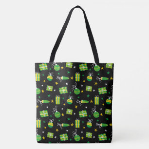Grinch Grünes Weihnachtsdekor Muster Tasche
