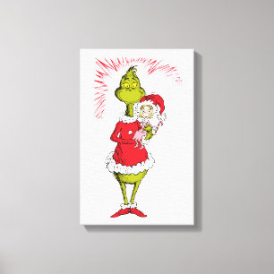 Grinch hält Cindy Lou Who Leinwanddruck