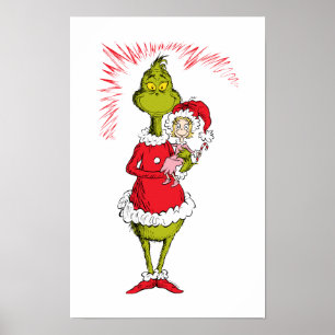 Grinch hält Cindy Lou Who Poster