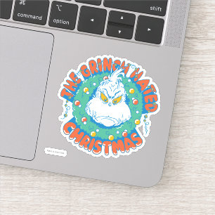 Grinch hasste Weihnachten Aufkleber