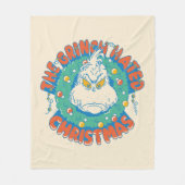 Grinch hasste Weihnachten Fleecedecke (Vorderseite)