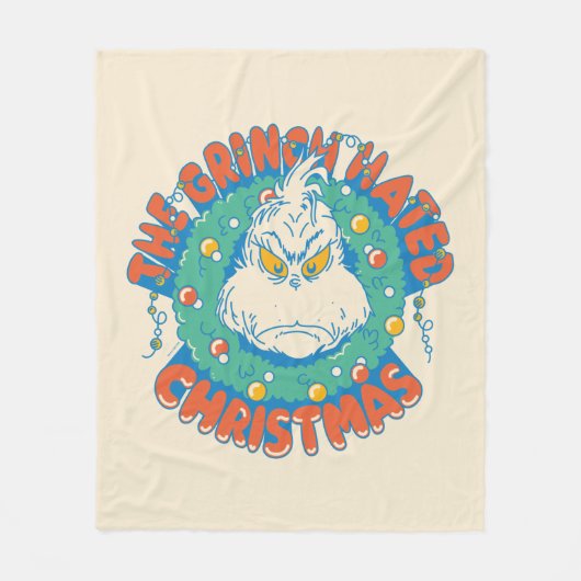 Grinch hasste Weihnachten Fleecedecke (Vorderseite)