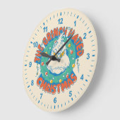Grinch hasste Weihnachten Große Wanduhr (Winkel)