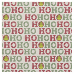Grinch   Ho Ho Ho Muster Stoff