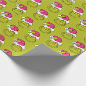 Grinch in Pink Santa Hat Geschenkpapier (Ecke)