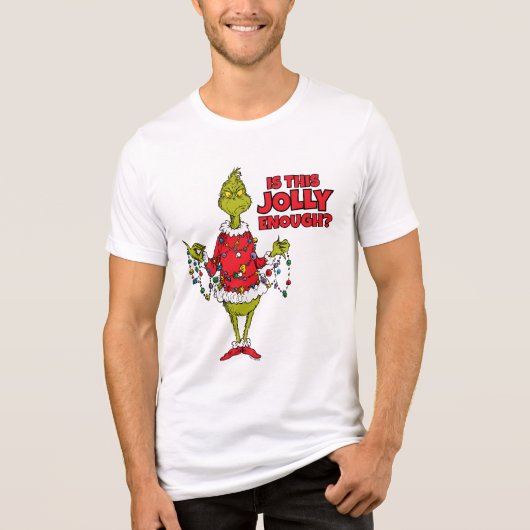 Grinch | "Is This Jolly Enough?" Tri-Blend Shirt (Vorderseite)