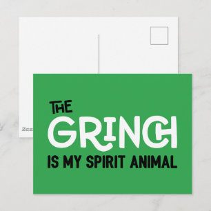 Grinch ist mein Seelentier Zitat Postkarte