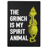Grinch ist mein Spirit Animal Klemmbrett (Rückseite)