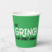 Grinch ist mein Spirit Animal Zitat Pappbecher (Rückseite)