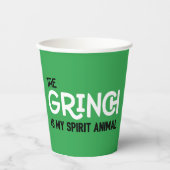 Grinch ist mein Spirit Animal Zitat Pappbecher (Vorderseite)