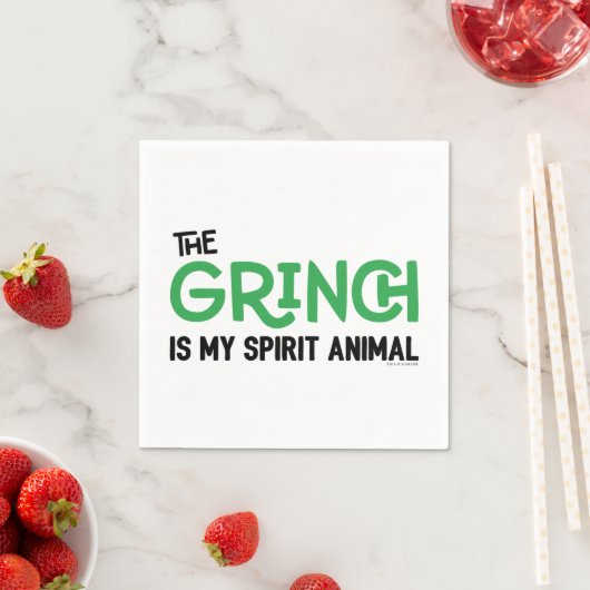 Grinch ist mein Spirit Animal Zitat Serviette (Beispiel)
