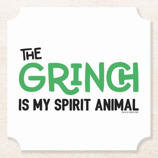 Grinch ist mein Spirit Animal Zitat Untersetzer (Vorderseite)