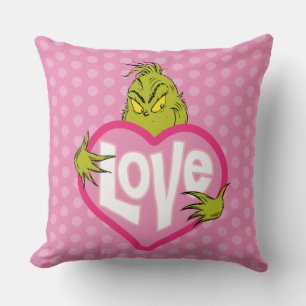 Grinch Liebe Rosa Herz Kissen