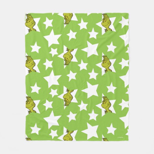 Grinch-Luaga-Sternenmuster Fleecedecke (Vorderseite)