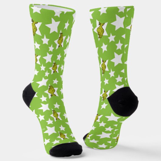 Grinch-Luaga-Sternenmuster Socken (Gewinkelt)