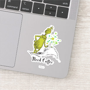 Grinch   Lustig Brauche Kaffee Aufkleber