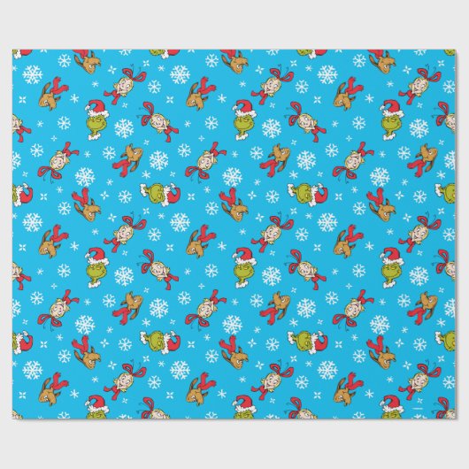 Grinch, Max & Cindy-Lou, der das Muster schneebebe Geschenkpapier (Flach)