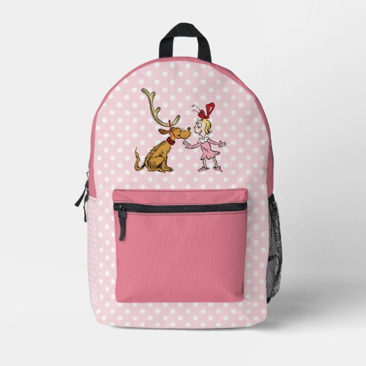 Grinch | Max & Cindy Lou Who Bedruckter Rucksack (Vorderseite)