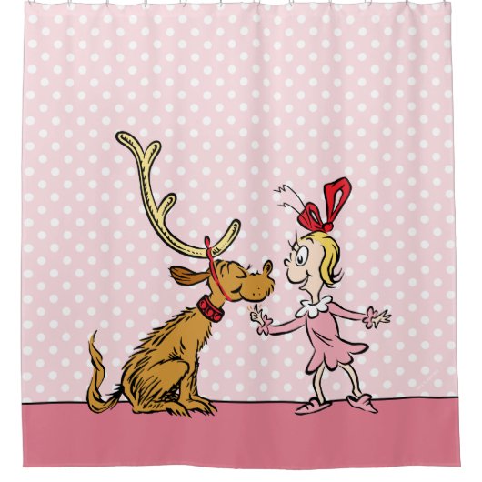Grinch | Max & Cindy Lou Who Duschvorhang (Vorderseite)