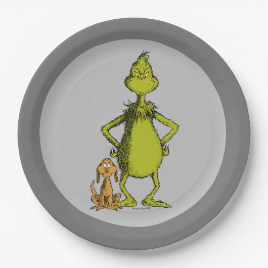 Grinch | Max & Grinch Haltung Pappteller (Vorderseite)