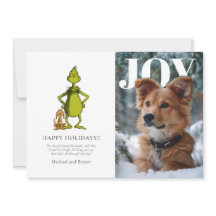 Grinch & Max personalisierte Foto-Weihnachtskarte
