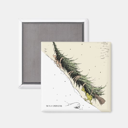 Grinch & Max Return the Christmas Tree Magnet (Vorderseite/Rückseite)