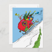 Grinch & Max Runaway Sleigh Postkarte (Vorne/Hinten)