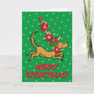 Grinch Max Weihnachts-Poinsettie Feiertagskarte