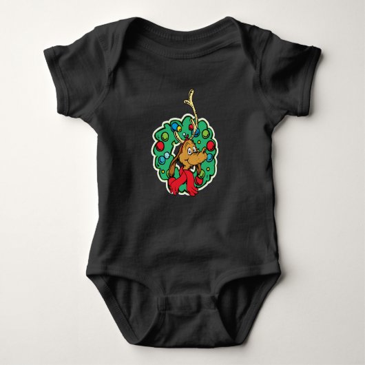 Grinch | Max Weihnachtskranz Baby Strampler (Vorderseite)