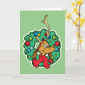 Grinch | Max Weihnachtskranz Karte (Gelbe Blume)