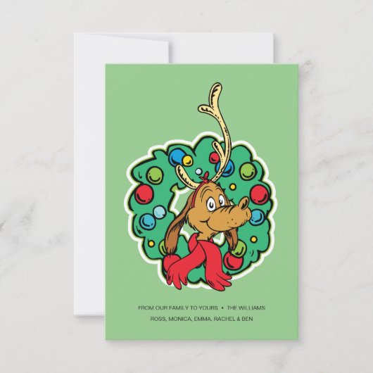 Grinch | Max Weihnachtskranz Karte (Vorderseite)